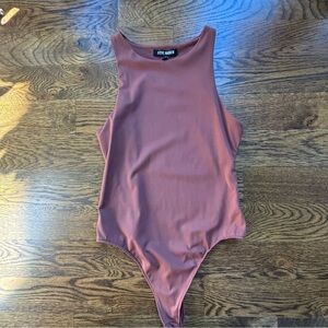 Steve Madden Brown Sleeveless Bodysuit